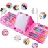 Set Kit Arte Dibujo Y Pinturas 208 Piezas Valija Infantil Variante Color Rosa