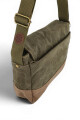 Morral con solapa Verde con Marrón
