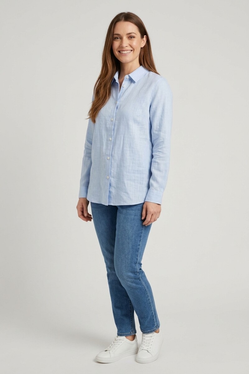 Camisa m/l liviana CELESTE