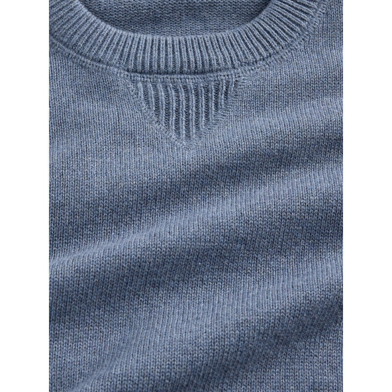 LS COTTON CREW BLUE RIDGE