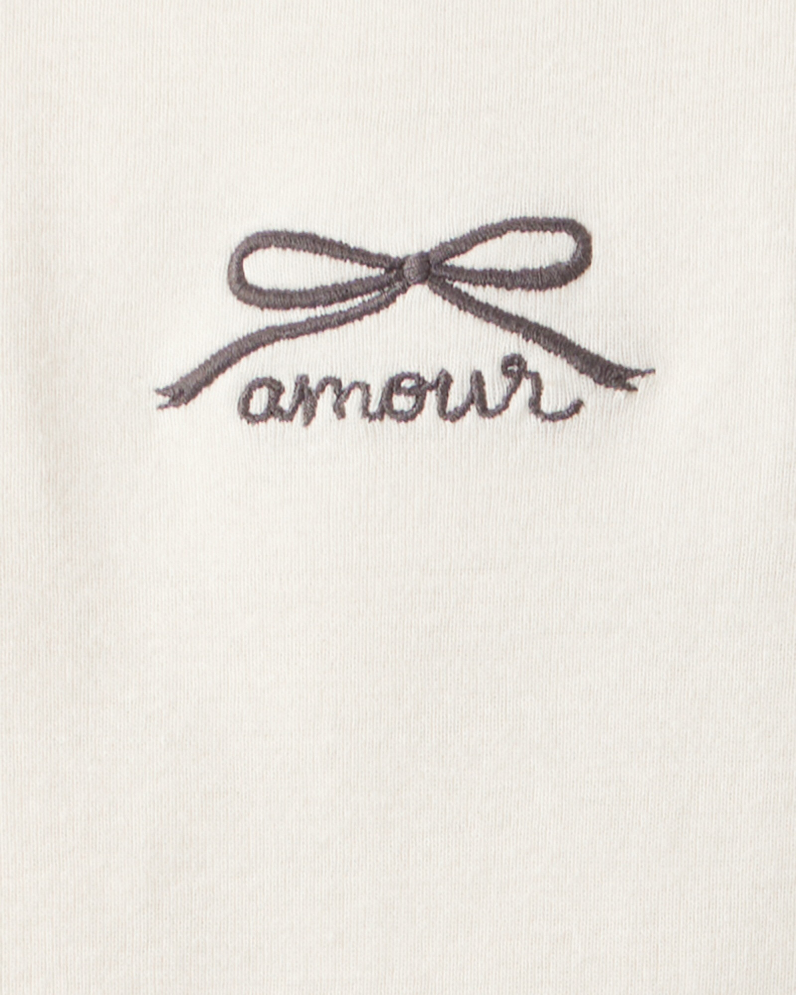 Set tres piezas de algodón, pantalón y dos bodies, diseño lazos Sin color