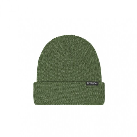 Gorro Emerica Logo Clamp Beanie - Black Green