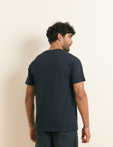 520658 T-SHIRT HARRINGTON LABEL Azul Oscuro