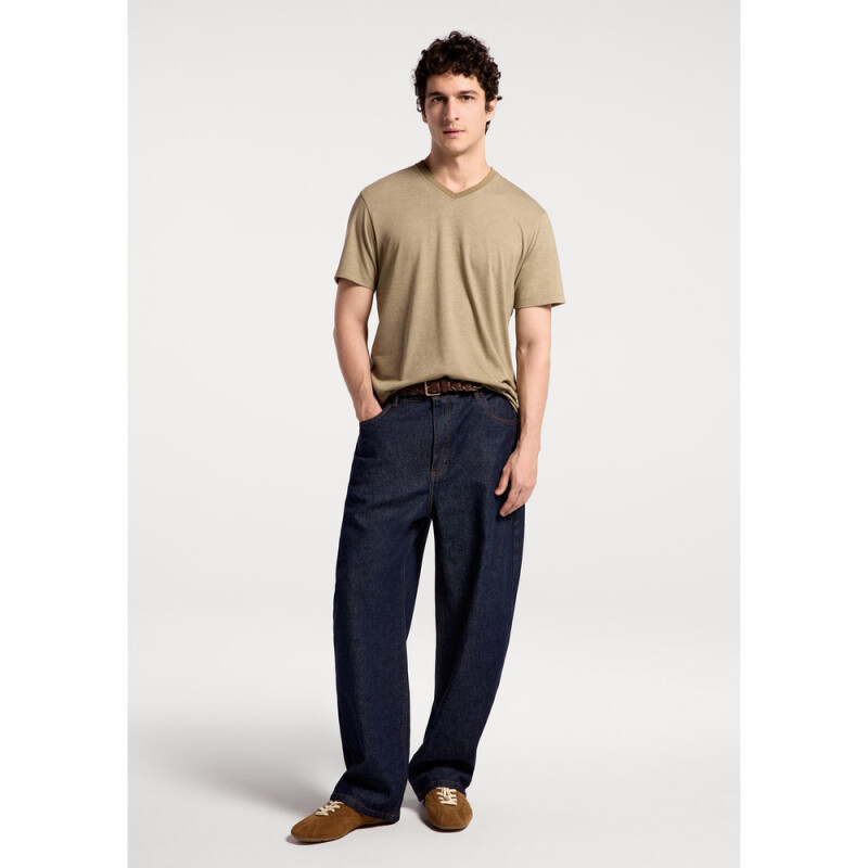 CAMISETA MM MASC OLIVA MESCLA