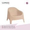 Set de 2 Silla Plastico Skarpo Jardin Liso Taupe
