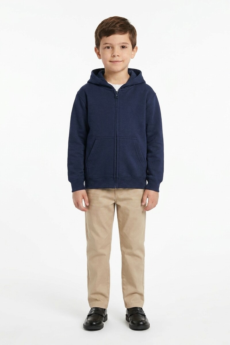 Campera deportiva clásica con capucha - UNISEX AZUL MARINO