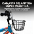 Bicicleta Infantil XMZ Rodado12 Canasto Parrilla Guardabarro Celeste 1