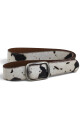 Cinto de Dama de Cuero con Pelo - Animal Print Negro