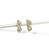 Caravanas aros infinitos oro- Oro bajo - Zirconia - CA8183 conpiedra