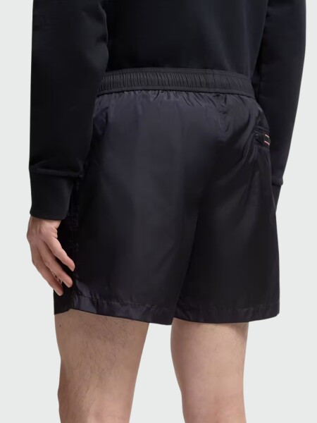 MONCLER - Short de baño con parche de logo Azul Marino