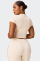 Remera Fabletics Cotton Crropped Beige
