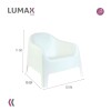 Silla Plastico Skarpo Jardin Liso Blanco