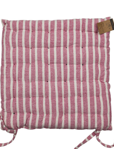 Almohadón Tatami Selecta en algodón 40x40cm Rayas rosa