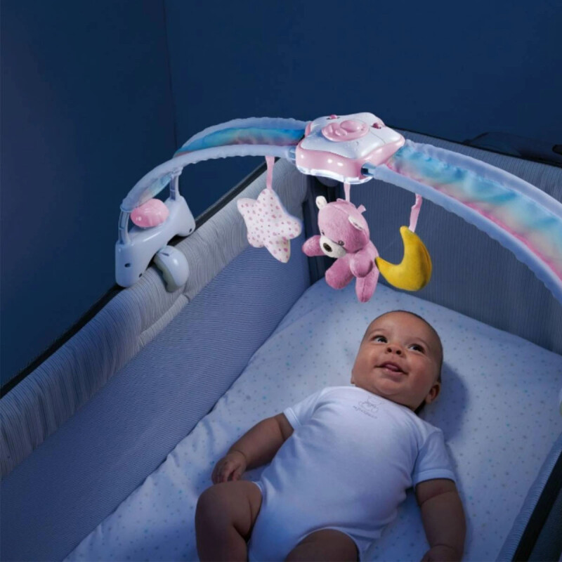Panel de Cuna Rainbow Sky Chicco Rosado Panel de Cuna Rainbow Sky Chicco Rosado
