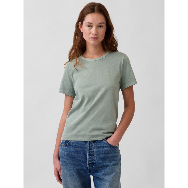 SS ORGANIC VINT CREW - COLOR GASOLINE GREEN
