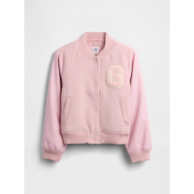 WOOL BOMBER PURE PINK