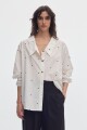Camisa Cisne Print Dots Cream