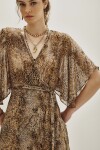 Vestido Andrea Animal Mini Marron