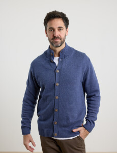 470301 CARDIGAN HARRY Azul Piedra Melange