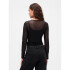 LS MESH CREW BLACK