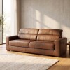 Sillón 100% Cuero - 3 Cuerpos - Sublime Caramelo