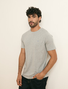 520658 T-SHIRT HARRINGTON LABEL Gris Medio Melange