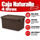 Set x3 Caja simil ratán 4 lts CHOCOLATE