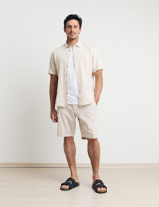 012265 CAMISA HARRINGTON LABEL Beige