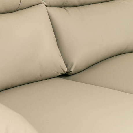 RECLINER MANUAL 3 CUERPOS CUERO-Y-SIMIL-CUERO MARRON LINA TAUPE
