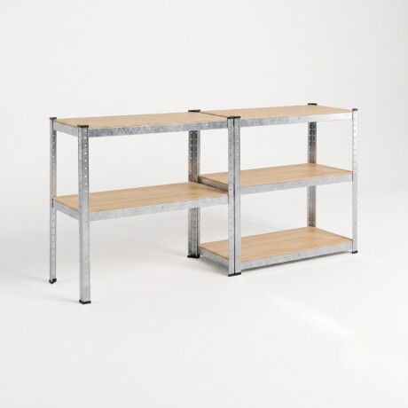 ESTANTERIA 1800X900X300 Estantería Metálica Con Estantes en MDF 180X90X30 cm Gris
