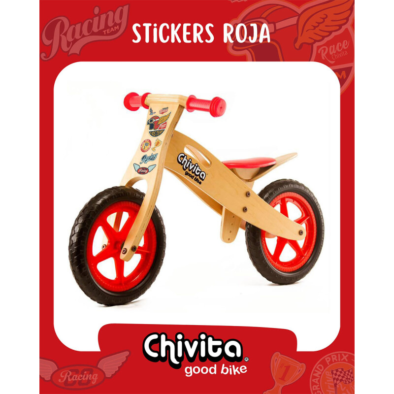 Chivita Bicicleta de equilibrio Sticker Roja