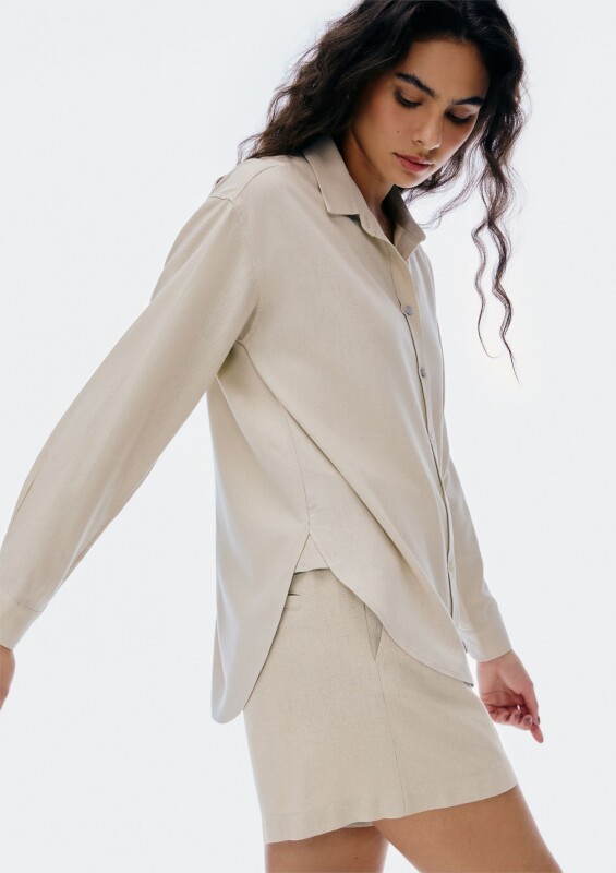 CAMISA ML FEM CAQUI CLARO