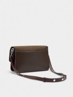 Bolso Bandolera Con Solapa marron