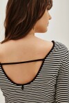 Remera Ginna Striped Negro