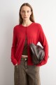 Cardigan básico rojo
