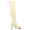 Bota Beira Rio Mujer Taco 10cm Plataforma 2.5cm Blanco