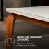 Mesa Comedor ComboHome Petra Premium 160x90 Cm Madera Vidrio Marrón 1
