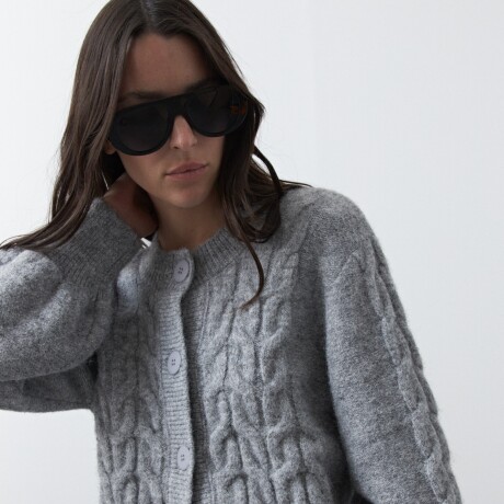 CARDIGAN BOREAL Gris Melange