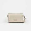 Bandolera The Flap Penny en efecto cuero saffiano Metalizado