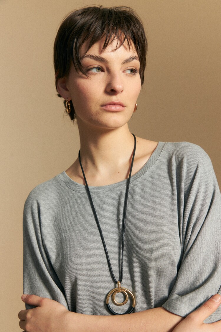 REMERA RONNY Gris Melange