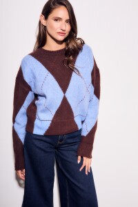 Sweater Rombos Azul