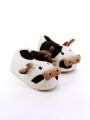 PANTUFLA DAMA VACA BLANCO