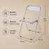 Silla Plegable ComboHome Plia Umea Pack X6 Plateada