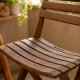 Set x2 Silla Plegable Simil Madera Reforzada Plástico MARRON