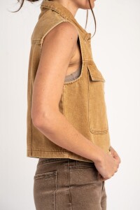 Chaleco Lavado Camel