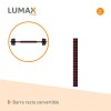 Set 2 Mancuernas Lumax Barra 2 En 1 20 Kg Para Entrenamiento En Casa Ajustable Rojo