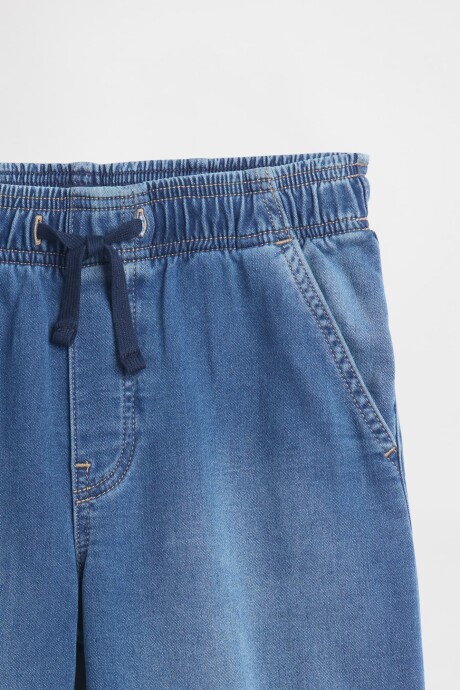 Pantalón Easy Pull On Niña Dark Wash Indigo 119