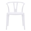 Silla Wishbone de polipropileno Blanco Tiza Silla Wishbone de polipropileno Blanco Tiza