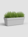 JARDINERA CAPRI CON PLATO GRIS CLARO