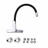Grifería de Cocina Monocomando de pared pico Flexible Negro Murdock Cromado Brillante Grifería De Cocina Monocomando De Pared Pico Flexible Negro Murdock Cromado Brillante